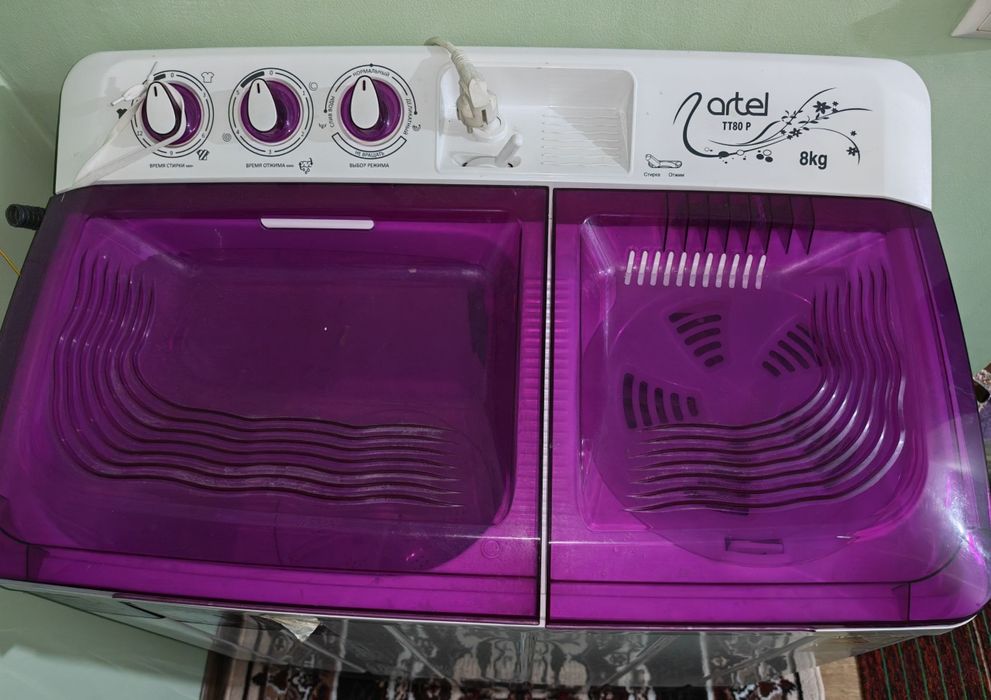 2 ta kir yuvish mashinasi sotiladi. Artel brendi. Yarim avtomat