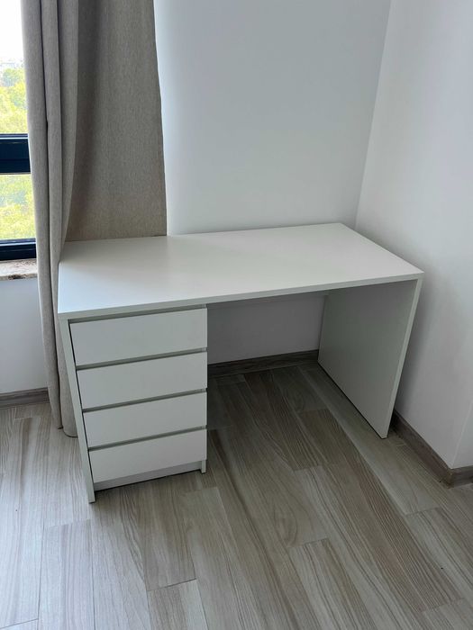 Birou JYSK LIMFJORDEN alb, 120x60 cm, 4 sertare