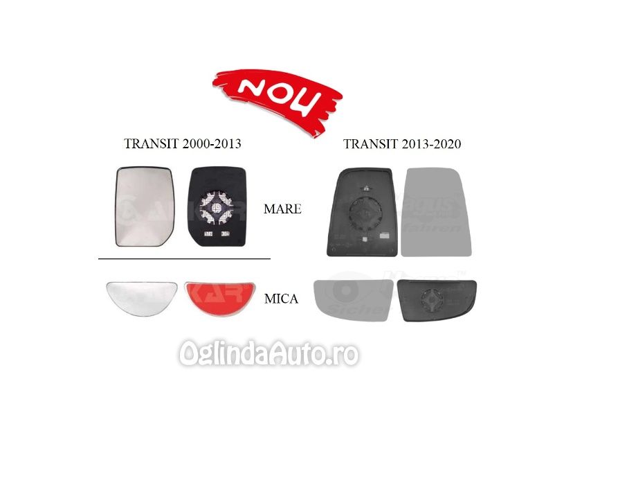 Oglinda FORD TRANSIT geam sticla oglinzi stanga dreapta MONTAJ GRATIS