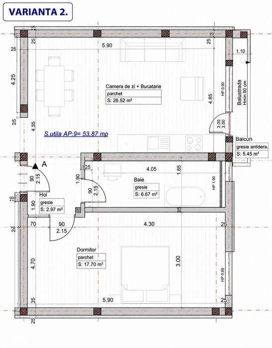 COMISION 0%|Apartament 2 camere | 53 mp | Giroc | Parcare Inclusa