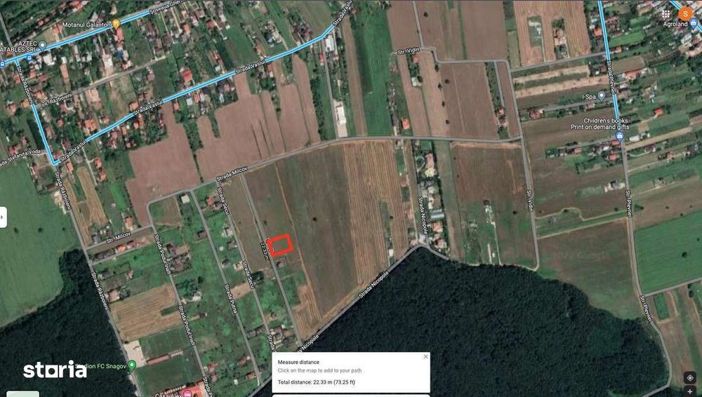 Teren de construcții în zonă rurală, 500mp