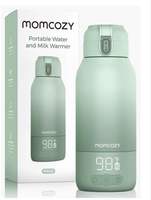 Преносим нагревател за кърма и вода Momcozy - MW05, 500 ml, зелен