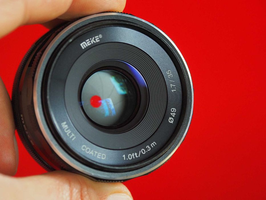 Obiectiv Meike 35mm F1.7 APS-C montura Sony E, Recordata Data Back 2 Olympus