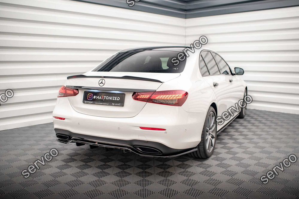 Eleron spoiler cap Mercedes E Class W213 Facelift Sedan AMG-Line 2021- v5 - Maxton Design