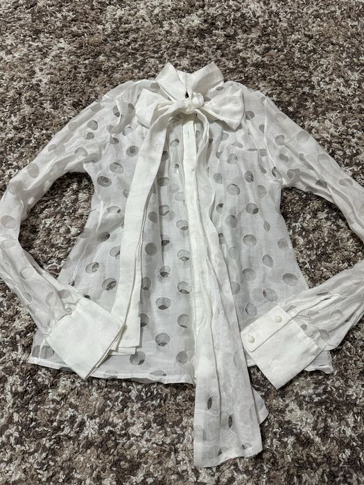 Camasa alba cu funda si buline marimea M