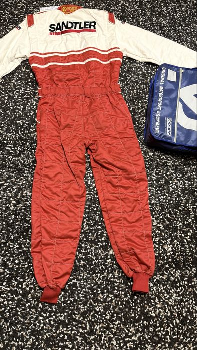 Costum motorsport Sparco-Sandtler original + geanta ,  nou cu eticheta