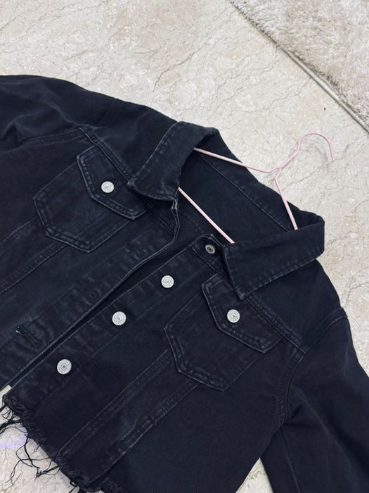 Дънково яке в черен цвят