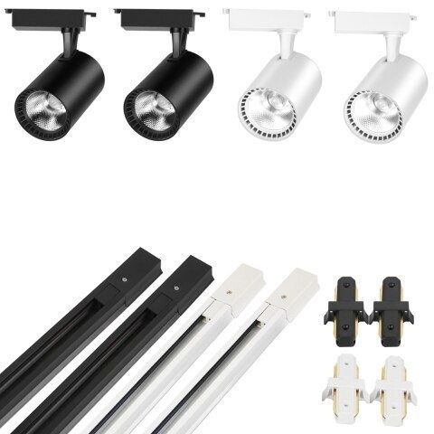 Трековый шино-провод для светильников.  Соединительные муфты.