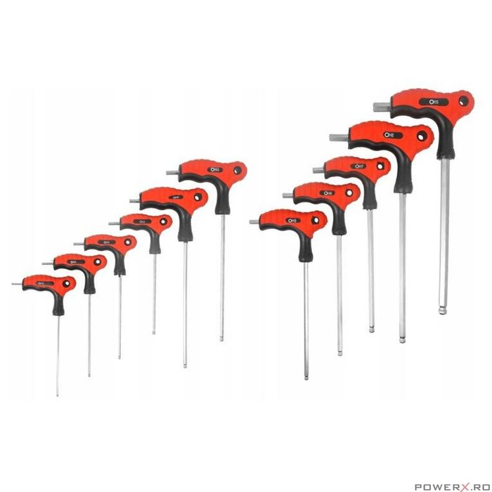 Set 11 surubelnite hexagonale, imbus 2 -10, 100-195 mm, Verke