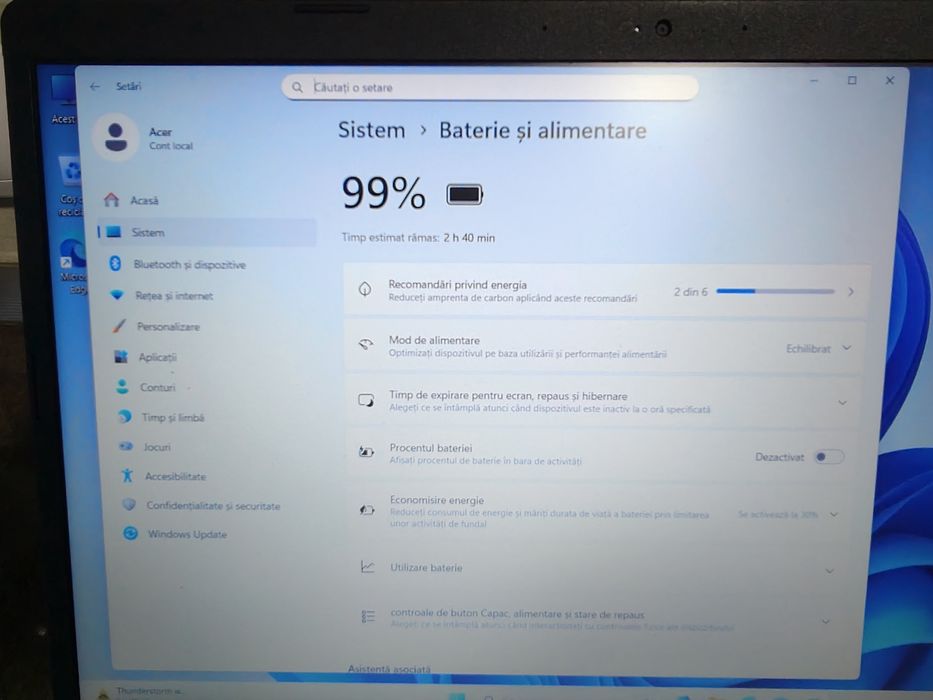 Laptop Acer i5 gen 10 / 4 GB RAM / Ssd  256 gb