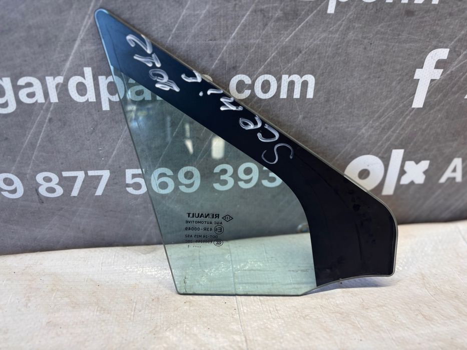 Малко стъкло за предна лява врата • Renault Scenic 2012