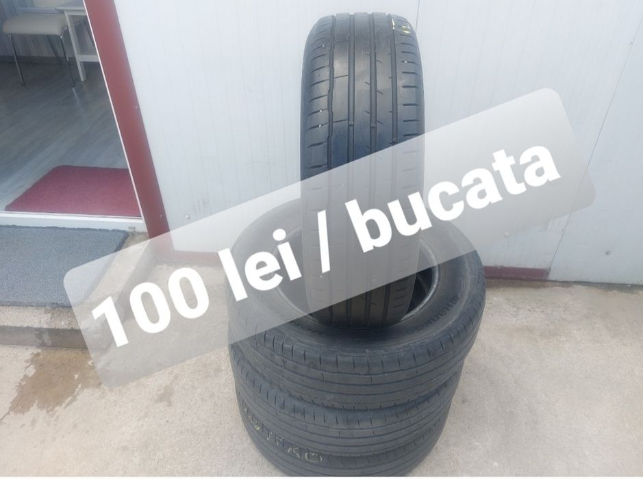 100 lei bucata! Set anvelope de vara 215 65 r17 Hankook dot 2022