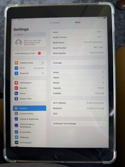 iPad 2021 9th gen 64Gb aproape nouă