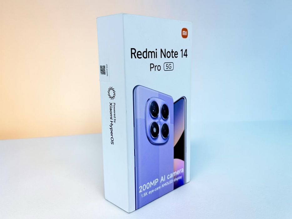 НОВ! Xiaomi Redmi Note 14 Pro 5G 256GB 8RAM Lavender Purple / Black / Green 2г. Гаранция!