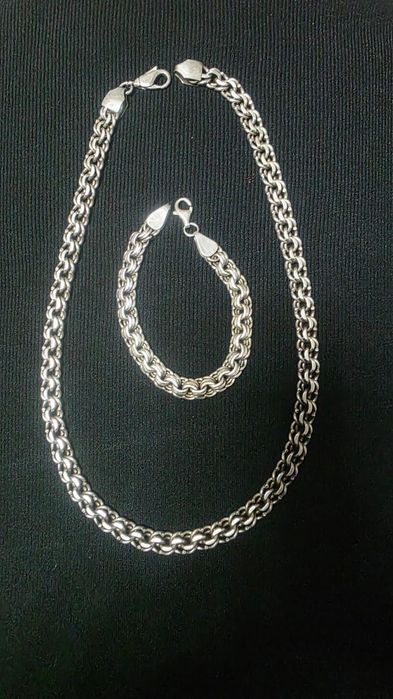 Продам серебряную цепь и браслет, Бисмарк