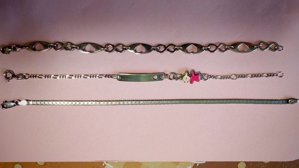 Сребърни гривнички и обеци