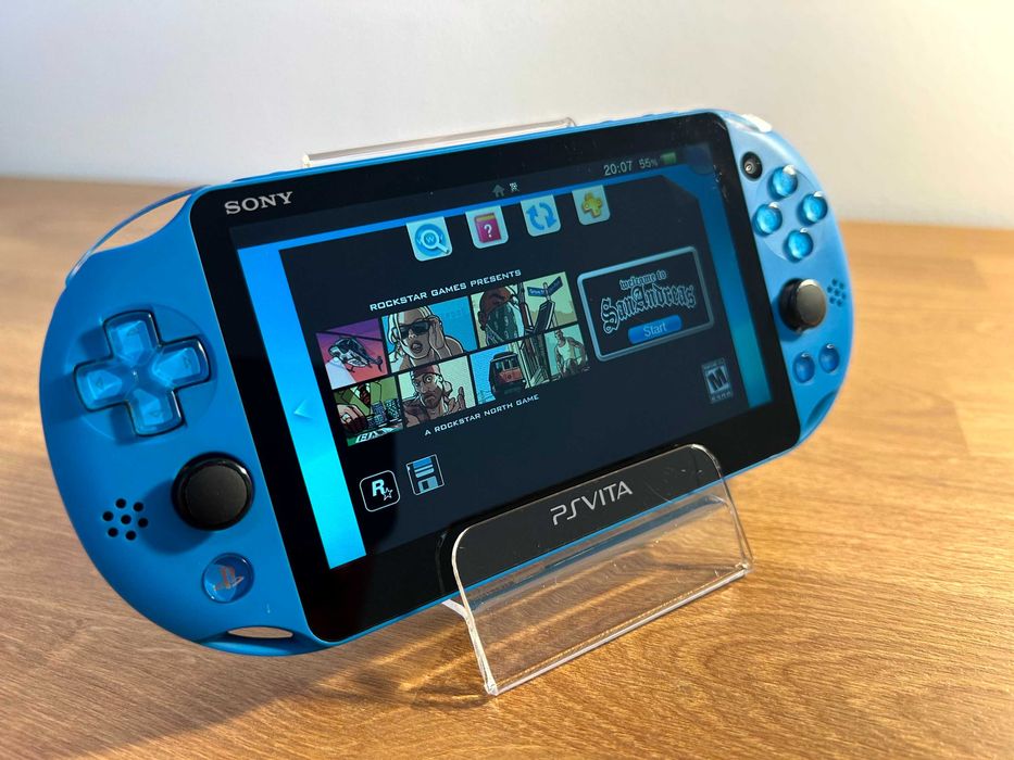 PS Vita Slim Aqua Blue — 128GB, stare foarte bună