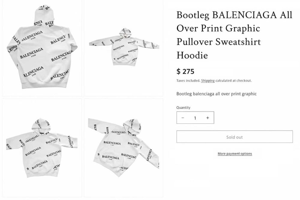 Hanorac Balenciaga - Bootleg White All Over