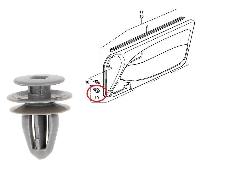 Щипки за подкалник кори Honda Civic Accord CRX Prelude Del Sol