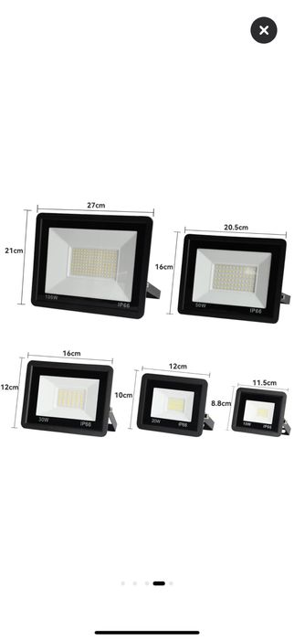 Proiectoare LED 10W, 20W, 30W, 50W, 100W cu si fara senzor miscare