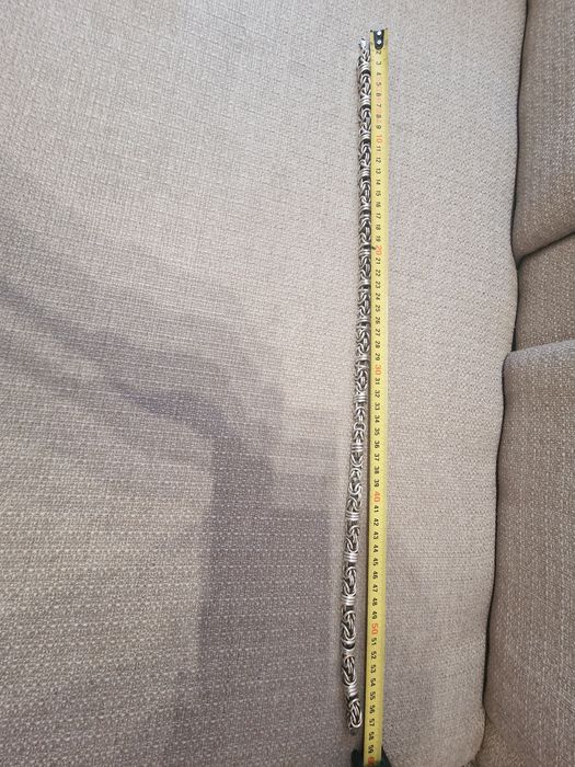 Продавам сребърен ланец кралска плетка