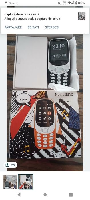 Vând telefon Nokia model 3310 NOU