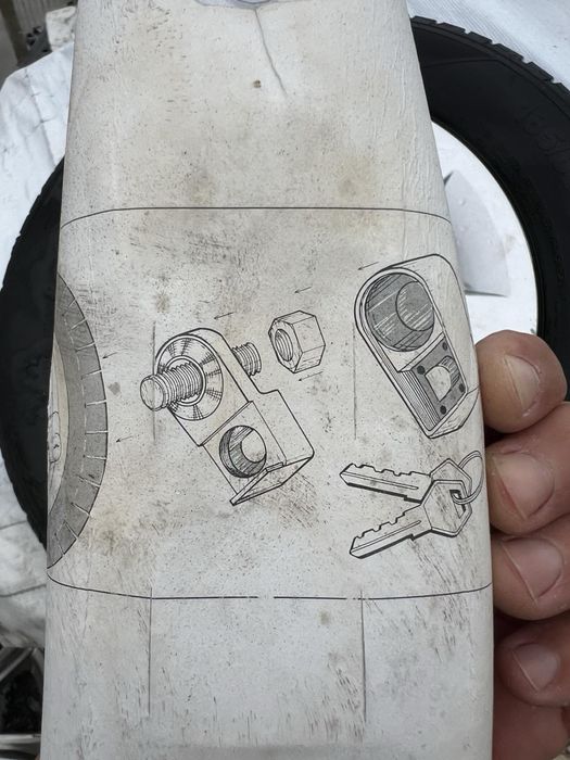 Заключващ механизъм против кражба за резервна гума