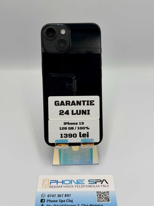 iPhone 13 128Gb 100%- Din magazin,cu garantie! RATE TBI !