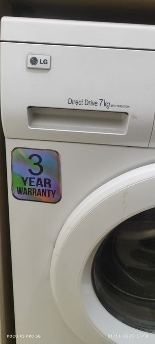 LG stiralka kirmoshina 7 kg - 1 mln 500 ming soʻm