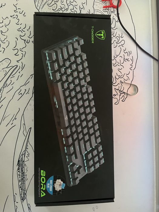 Tastatură mecanică T-Dagger Bora – Blue Switch, RGB, ca nouă