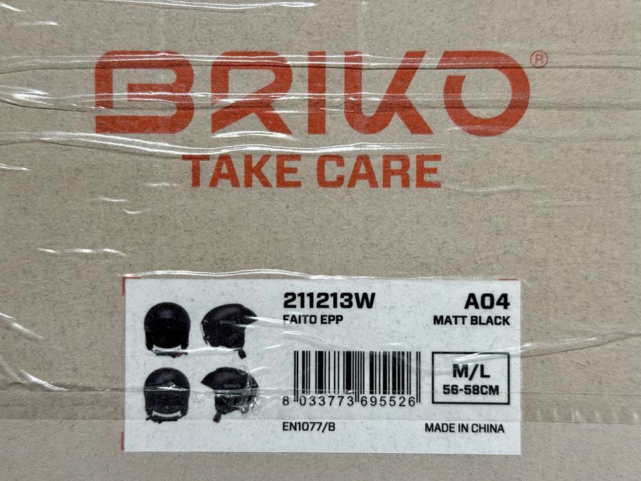 Casca schi neagră Briko FAITO Unisex M/L (56-58cm)