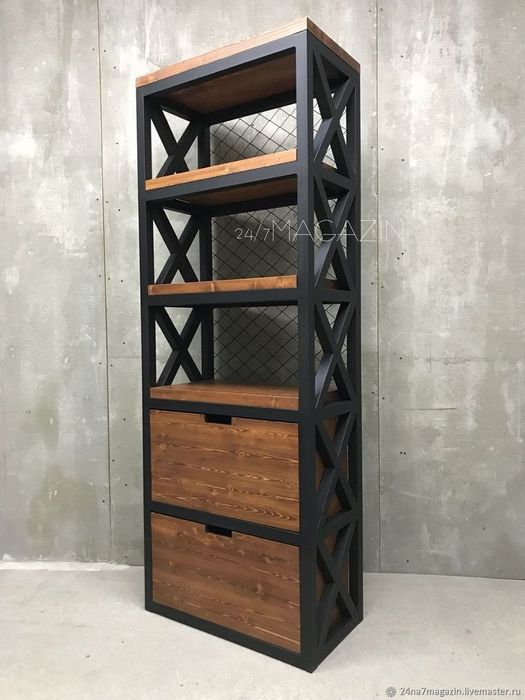 Стеллажи лофт, loft stelajlar.