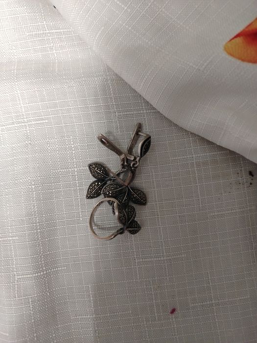 Набор серебный серги