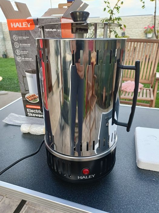 Gratar electric, rotisor, Haley ,1500W,rotire 360°,automat,6 tije otel