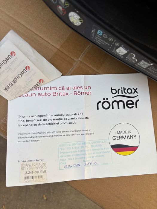Scaun auto BRITAX Romer PRO M