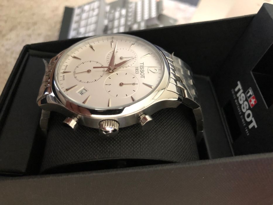 Ceas Tissot Tradition T-Classic Chronograph, Metalic White