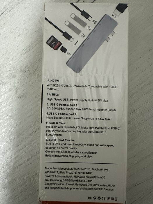 Macbooklar uchun hdm hab 7+1