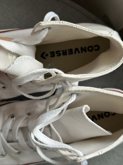 Converse - бели кецове на платформа, 37 размер, като нови