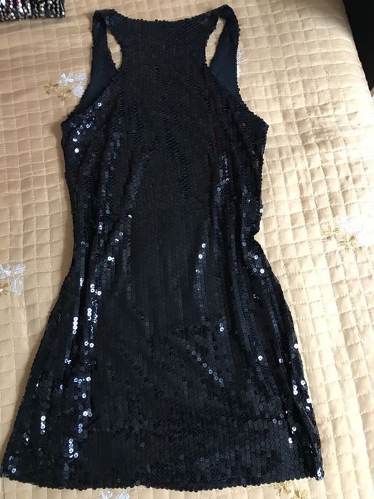 Къса рокля лятна с пайети