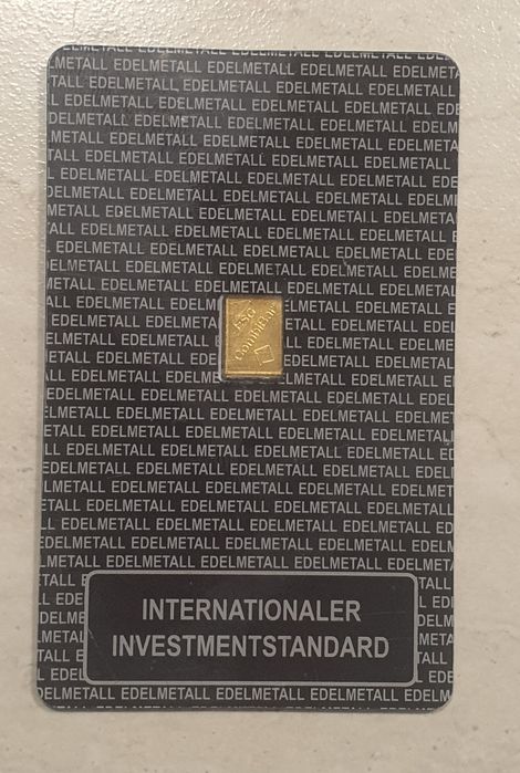 Lingou aur 1 gram, 24 K, certificat