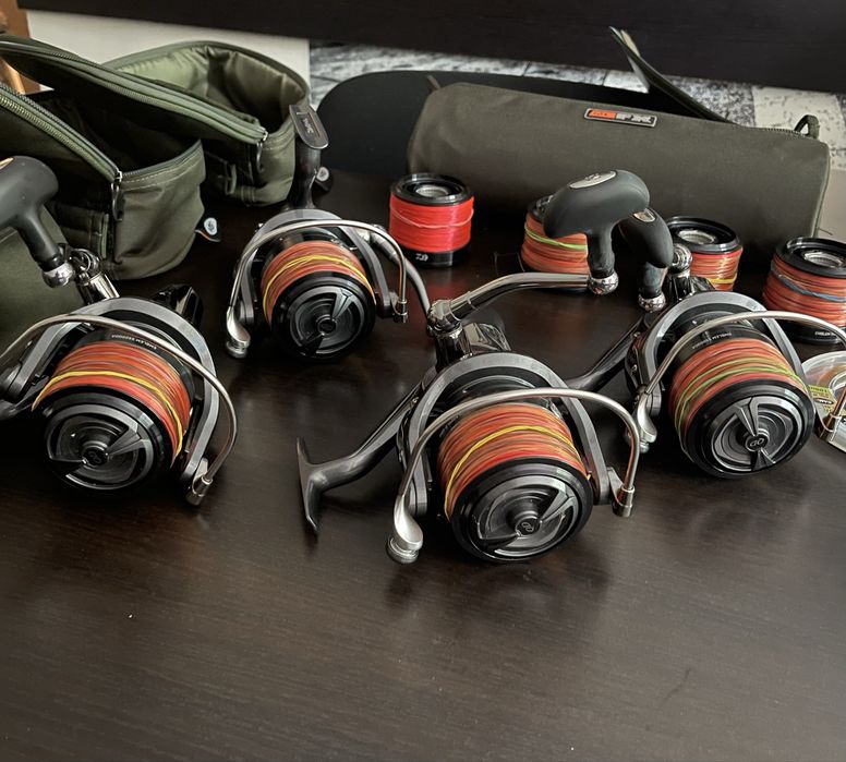 Set 4 Mulinete Daiwa Emblem 5500 QDA Frana Rapida Quick Drag Ca Noi