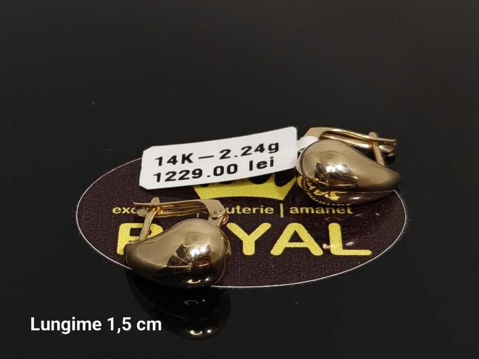 Bijuteria Royal: Cercei aur 14k/2.24 gr