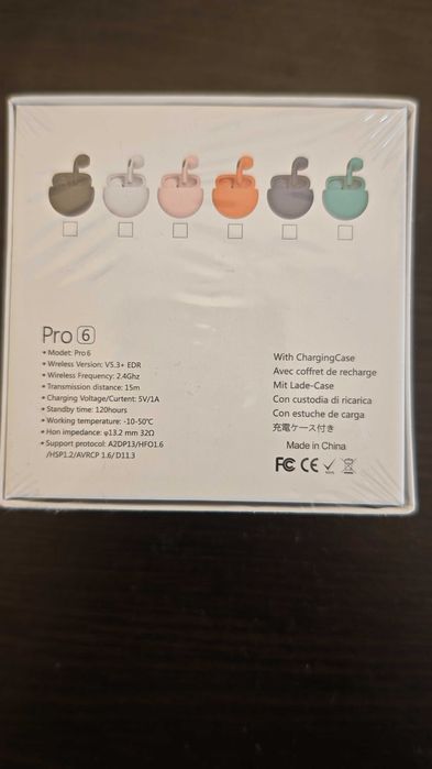Casti wirelesss PRO6, Bluetooth, Fara fir