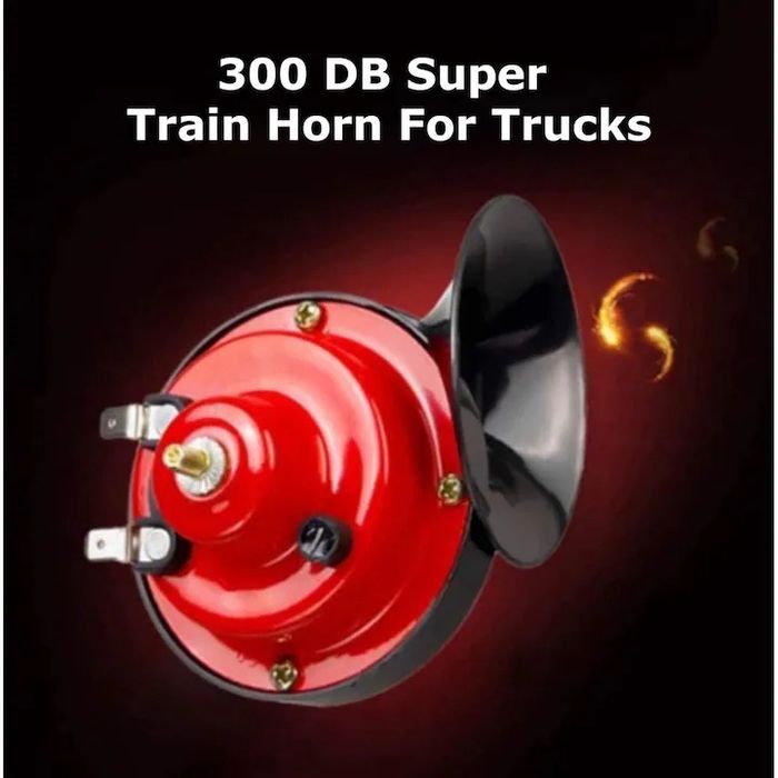 Set Claxon 2 Bucati Auto Flexzon, cu Releu, 12V, 300db , Rosu