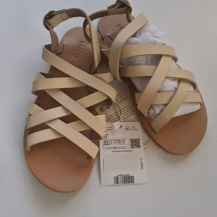 Sandale noi, din piele naturala Mango si Zara 30-35