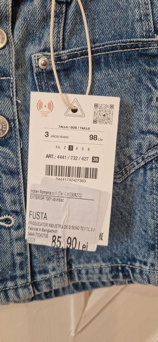 Fusta blugi copii