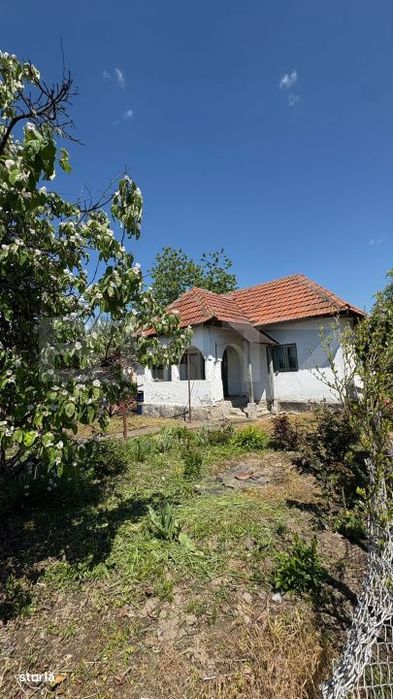 Casa cu teren 1100 mp si hala in curte, sat Carbesti