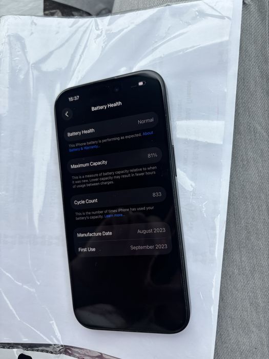 Iphone 15 , black 128 gb