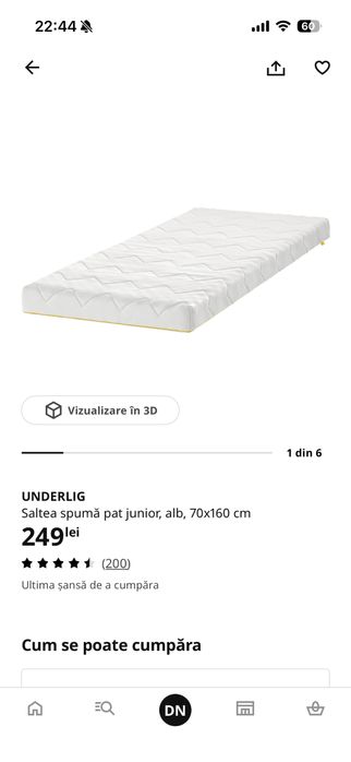 Vand pat copil de la Ikea