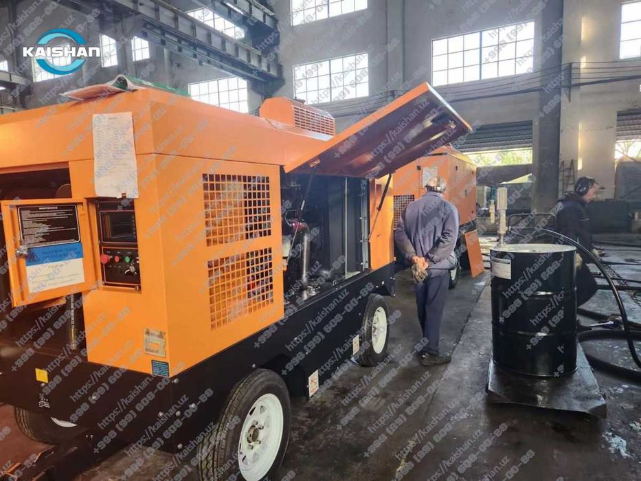 Передвижной винтовой дизельный компрессор Kaishan KSCY, 8-17 бар